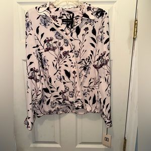 Ivanka Trump Floral Sheer Blouse  
Size Medium